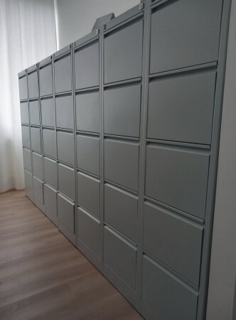 kovová svařovaná lísktovnice 5 zásuvek A4 do ordinace, úřadu