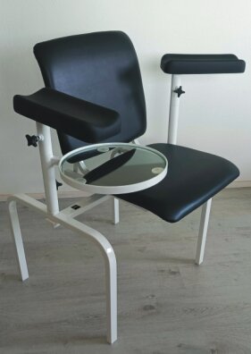 odběrové židle s nastavitelnou odkládací plochou